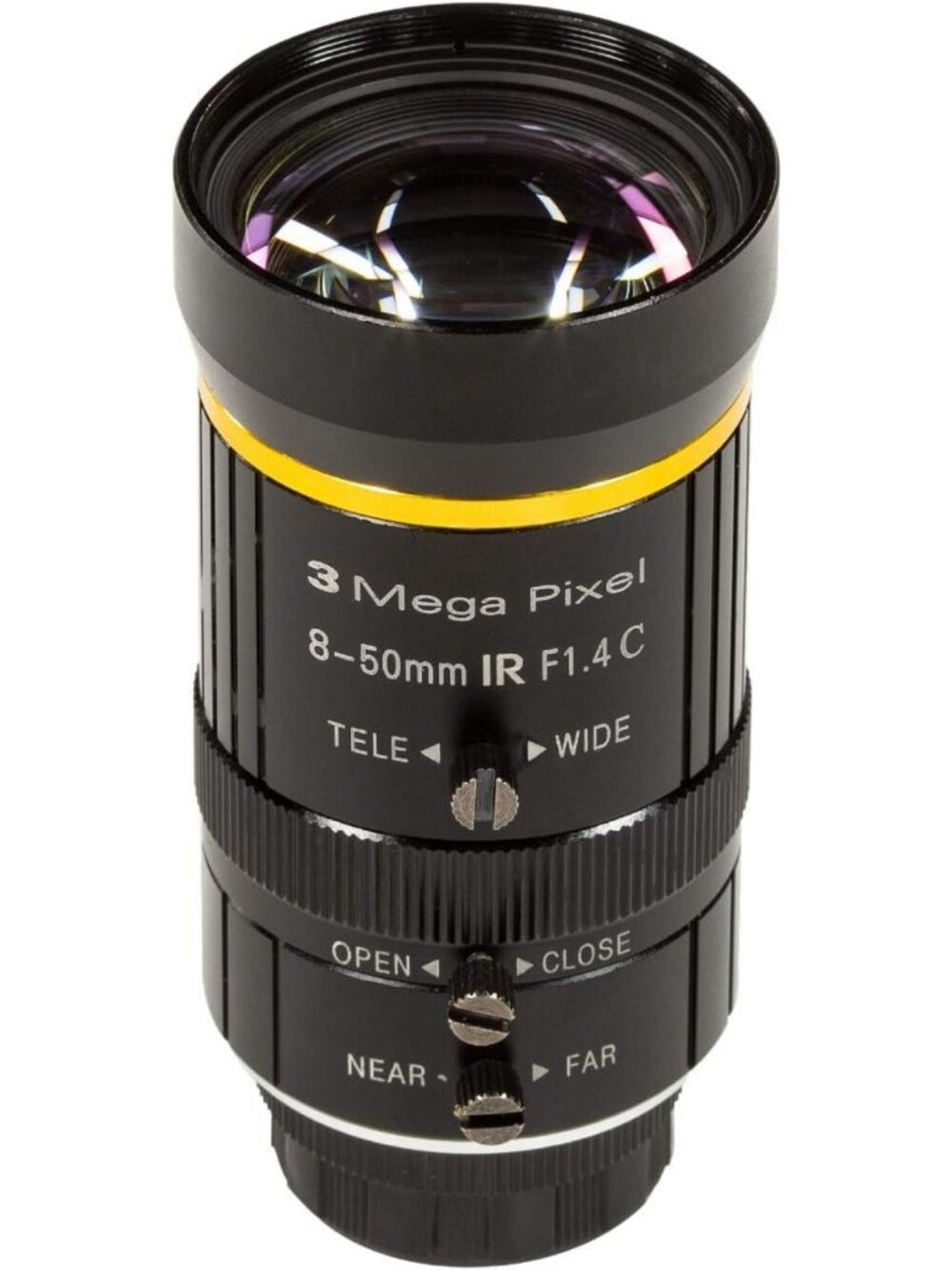 8-50mm C-Mount Zoom Lens for Raspberry Pi HQ Camera, C-CS Adapter, Industrial